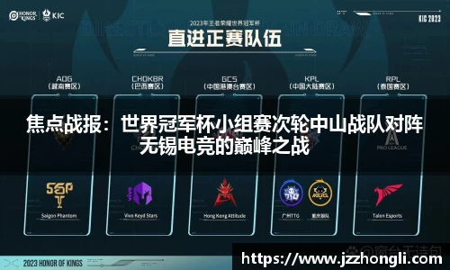 焦点战报：世界冠军杯小组赛次轮中山战队对阵无锡电竞的巅峰之战